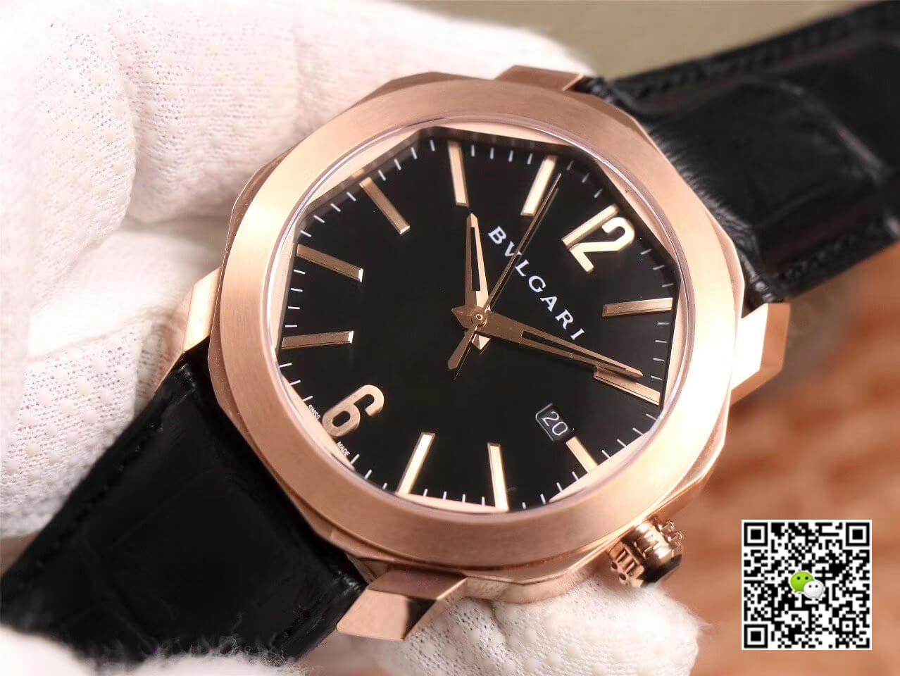 Bvlgari Octo 101963 BGOP41BGLD BV Factory Black Dial