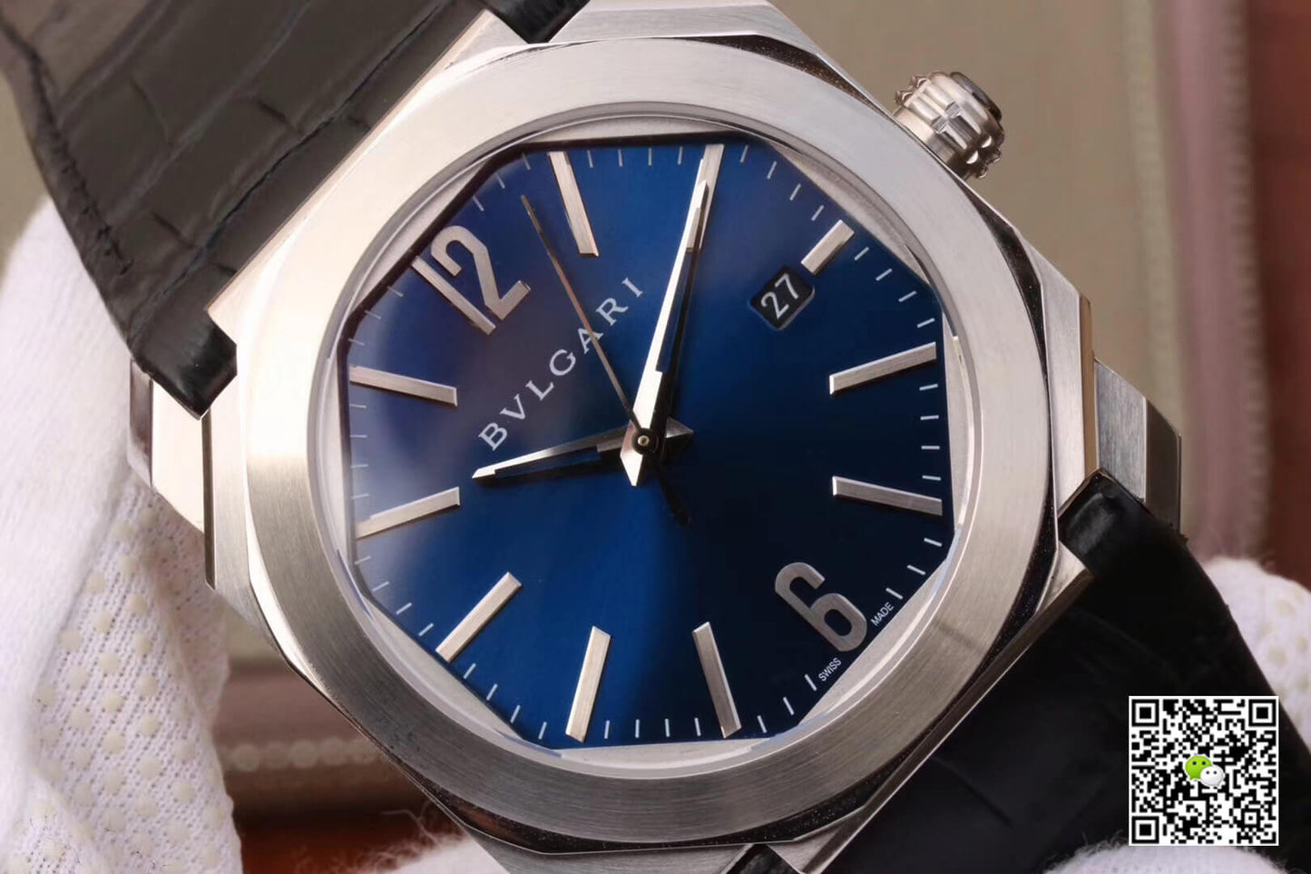 Bvlgari Octo 102429 BGO38C3SLD Dark Blue Dial