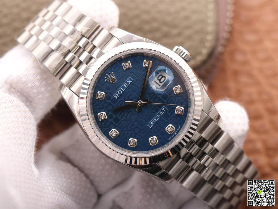 Rolex Datejust M126234-0011 36MM EW Factory Diamond-Studded Blue Dial