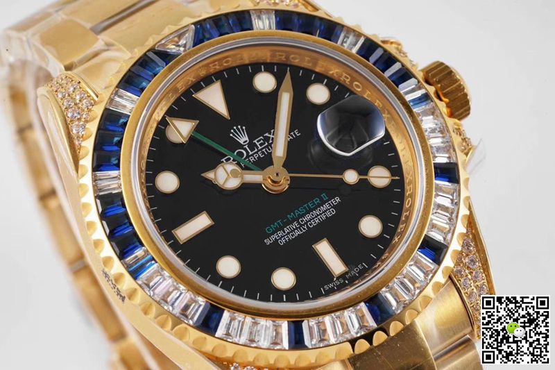 Rolex GMT Master II 116758 SAru ROF Factory Blue White Diamond