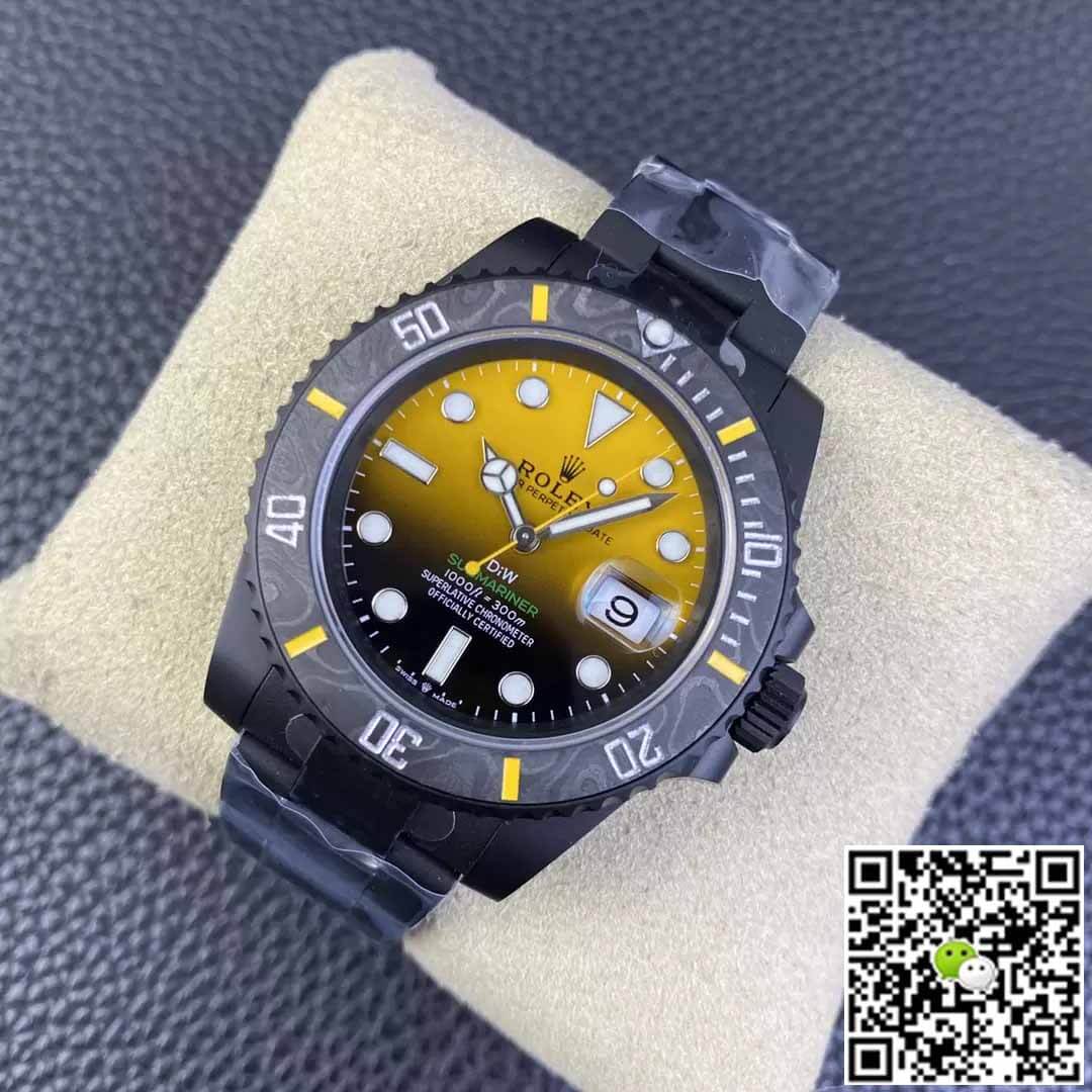 Rolex Submariner VS Factory Carbon Fiber Yellow Gradient Dial