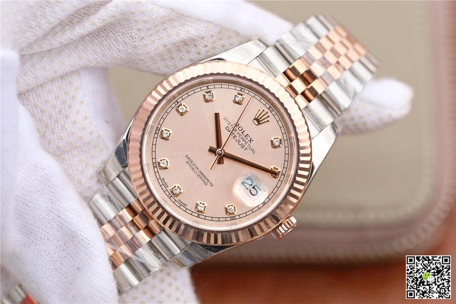 Rolex Datejust M126331-0008 EW Factory Rose Gold Sundust Dial