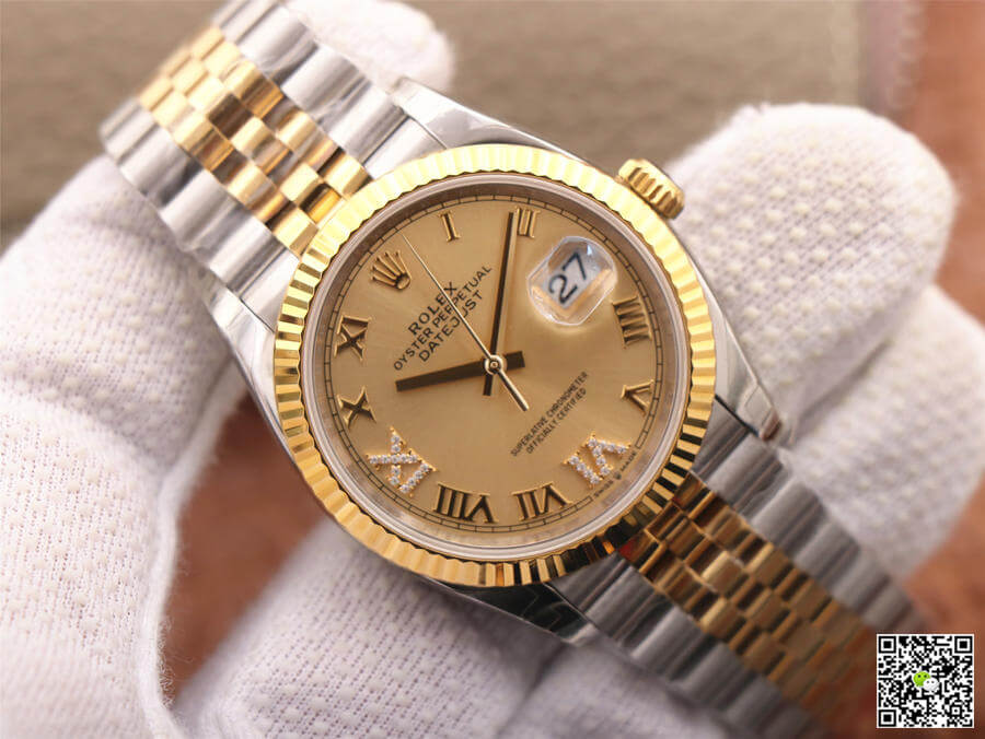 Rolex Datejust 126233 EW Factory Diamond Gold Dial