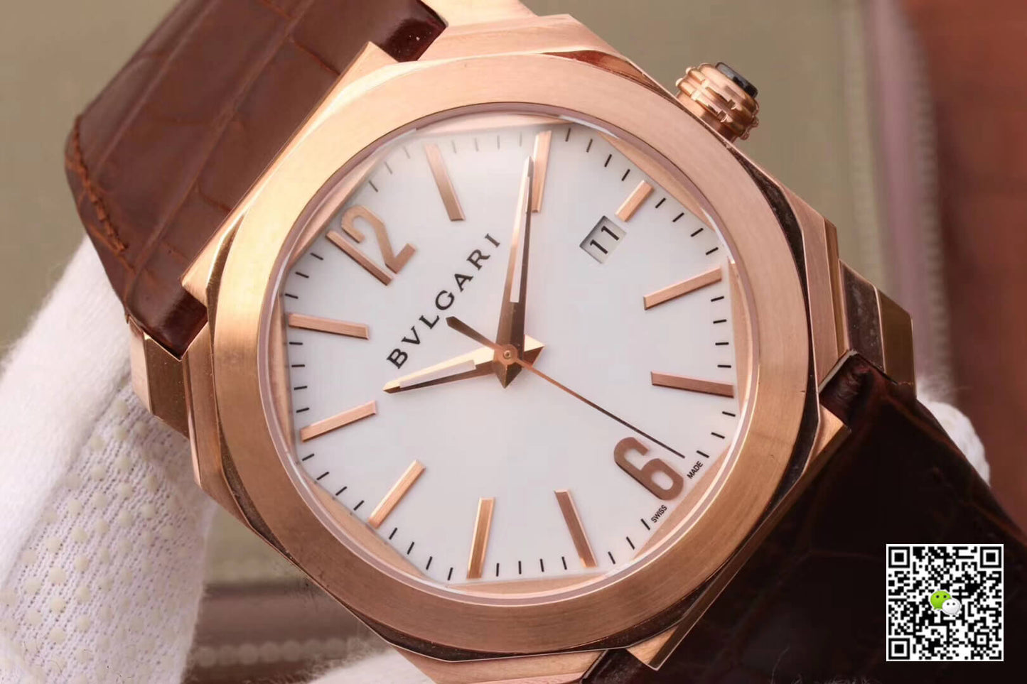 Bvlgari Octo 102119 BGOP38WGLD White Dial