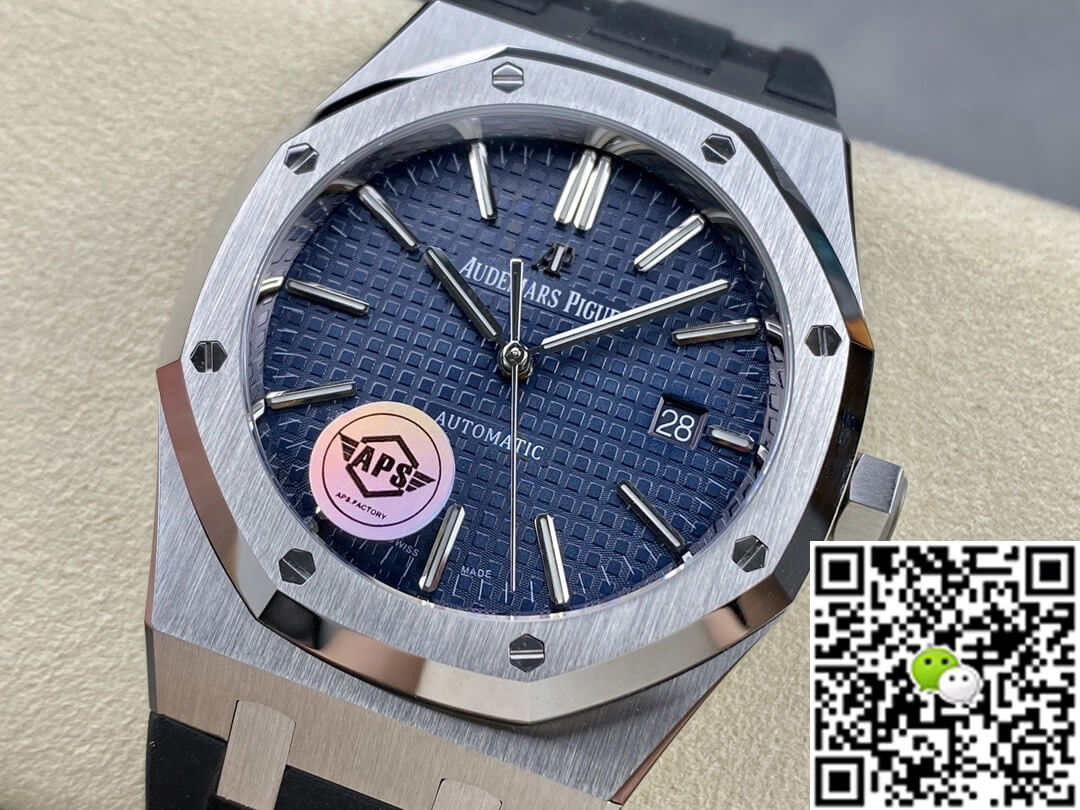 Audemars Piguet Royal Oak 15400 APS Factory Blue Dial Rubber Strap