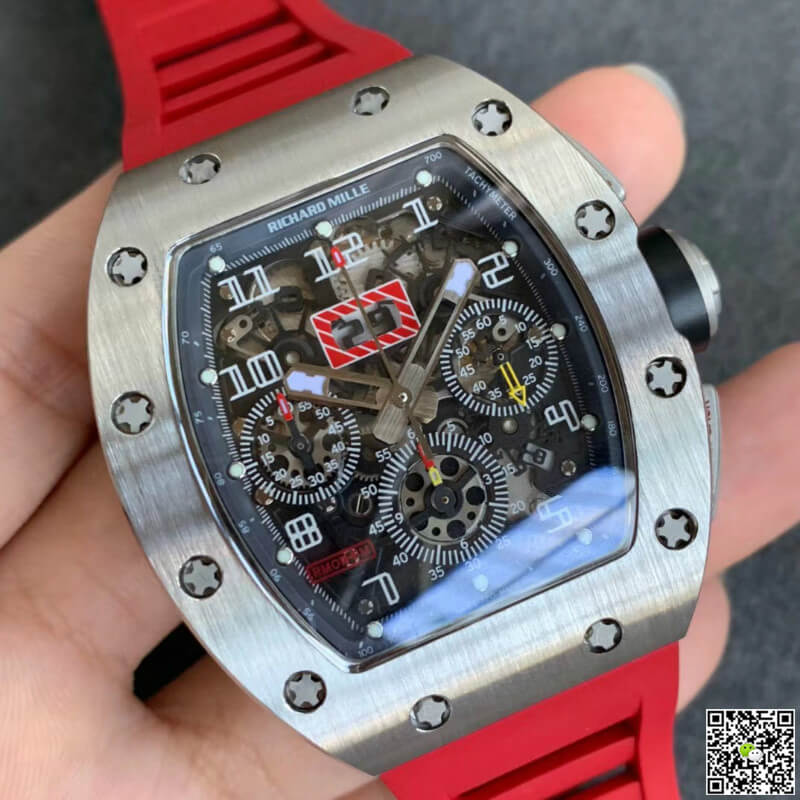 Richard Mille RM011 KV Factory Red Rubber Strap