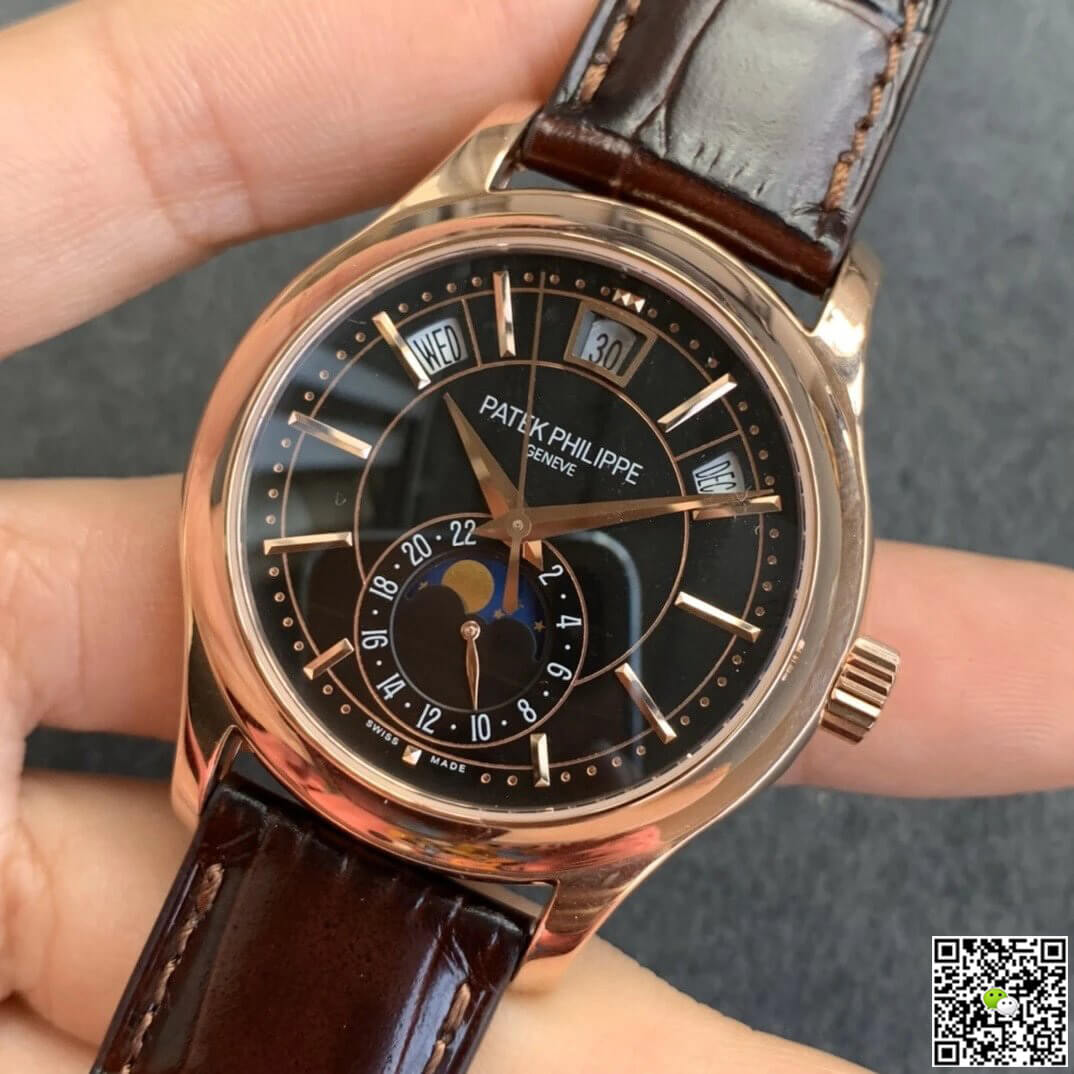 Patek Philippe Complications 5205R-010 GR Factory Rose Gold Black Dial
