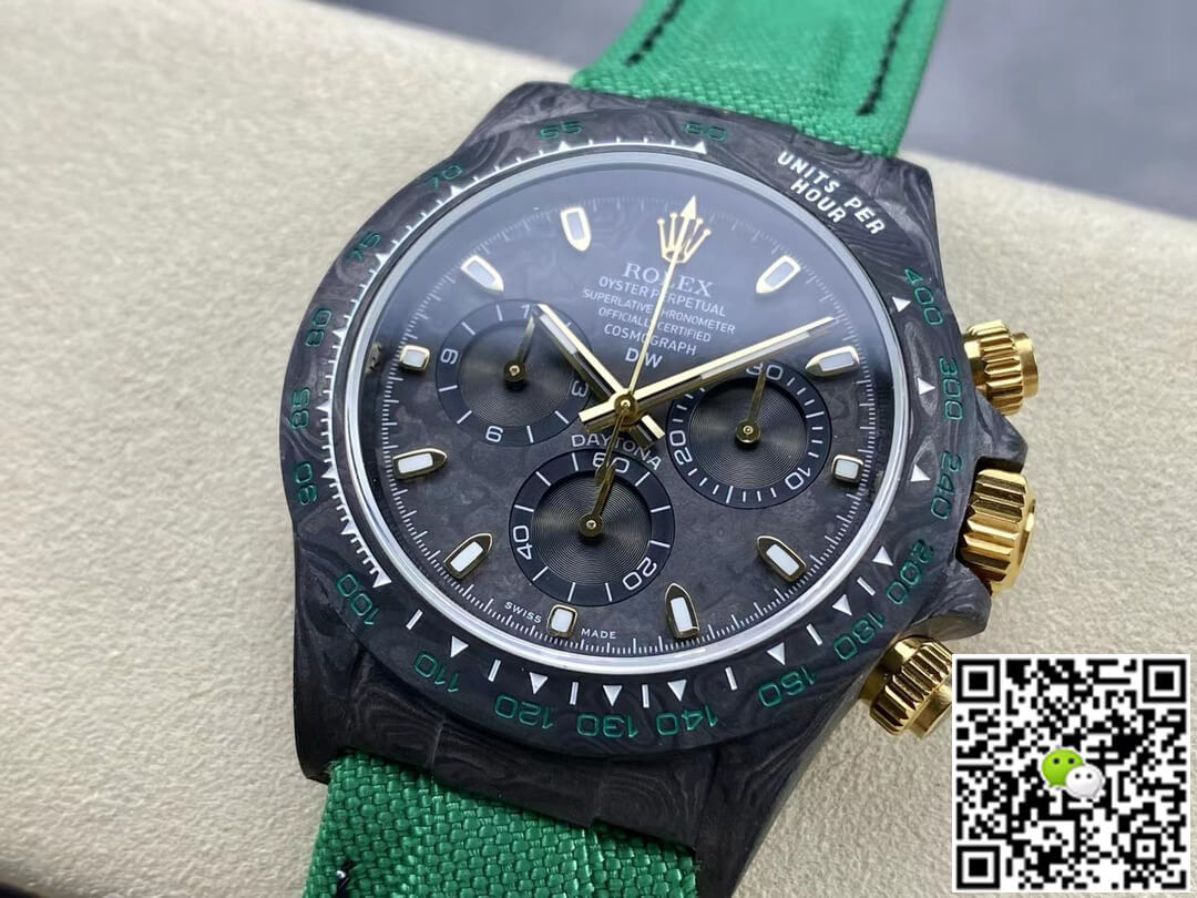 Rolex Daytona Cosmograph Noob Factory Diw Custom Version Dark Green Strap