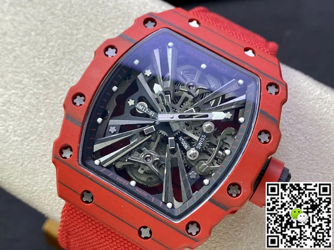 Richard Mille RM12-01 Tourbillon RM Factory Red Carbon Fiber Case
