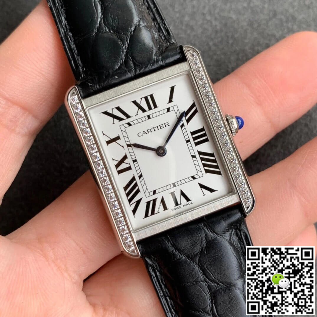 Cartier Tank K11 Factory Black Leather Strap