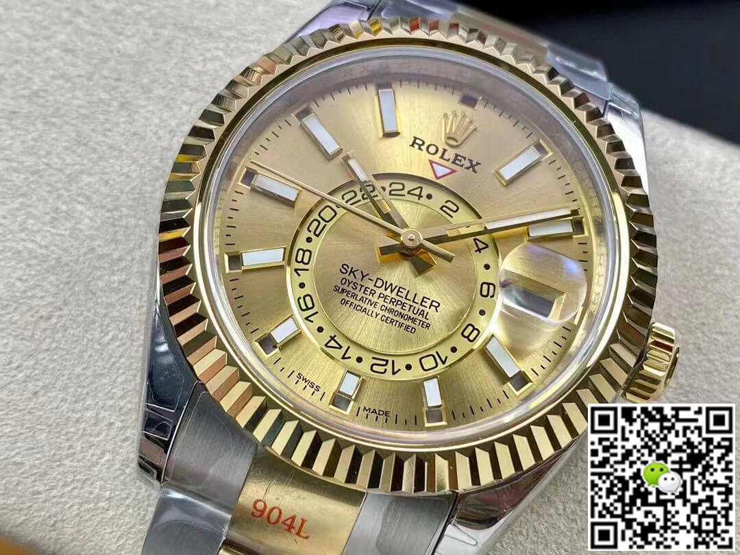 Rolex Sky Dweller M326933-0001 V2 Noob Factory Champagne Dial