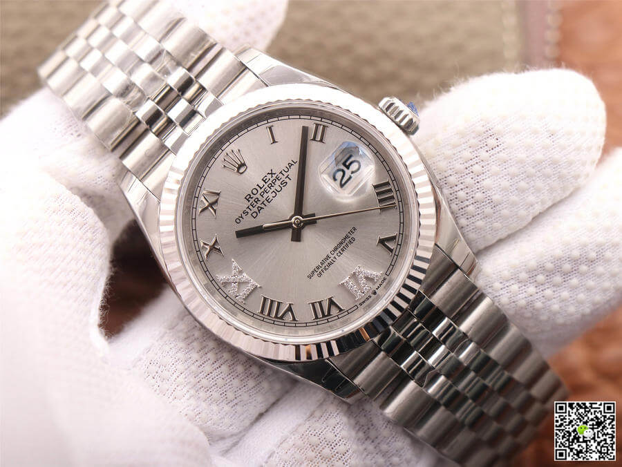 Rolex Datejust M126234-0029 EW Factory Diamond Silver Dial