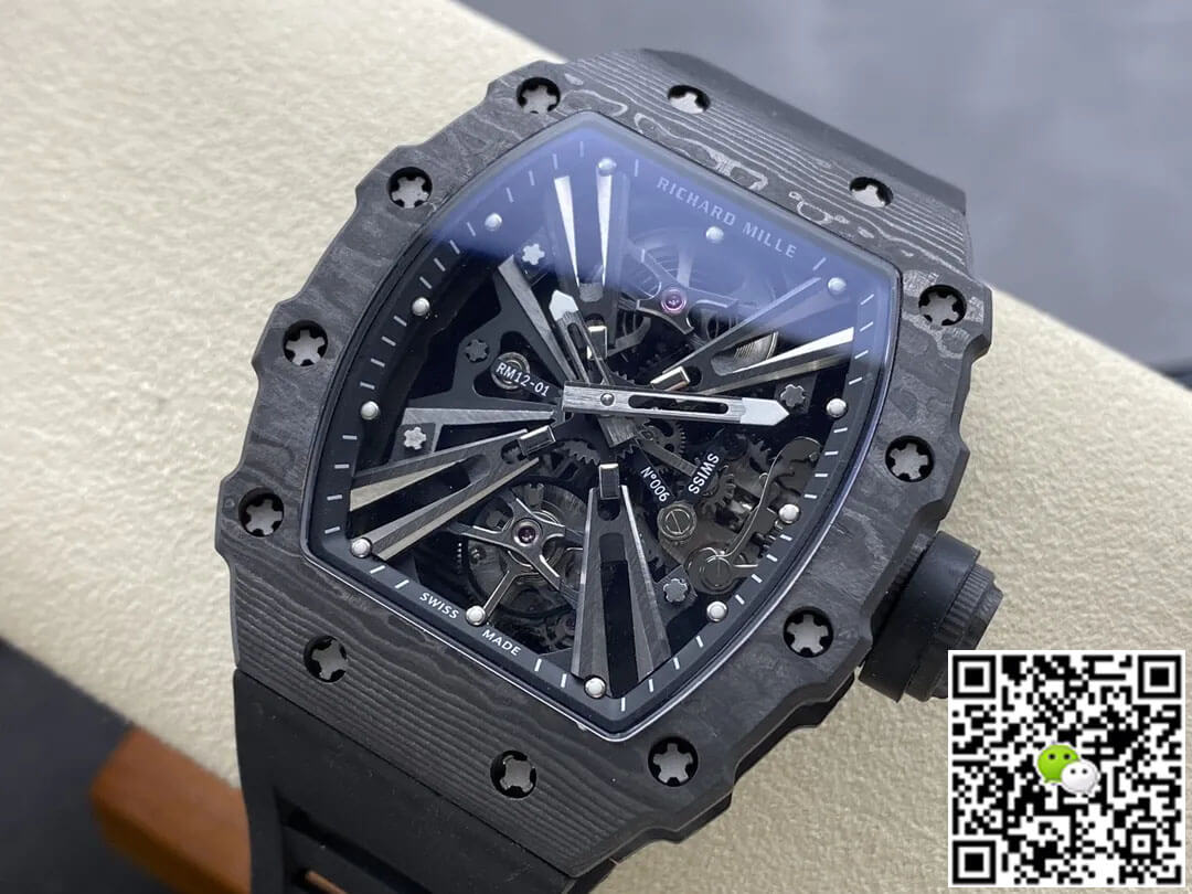 Richard Mille RM12-01 Tourbillon RM Factory Black Skeleton Dial