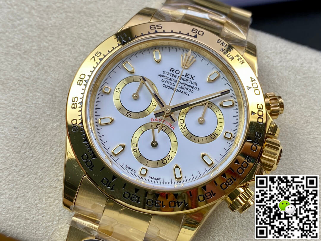 Rolex Daytona M116508-0001 BT Factory Yellow Gold White Dial