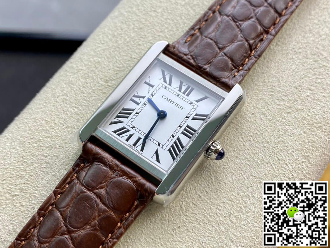 Cartier Tank 24MM K11 Factory Brown Leather Strap
