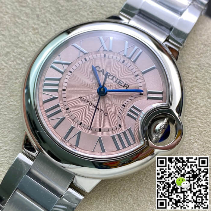 Ballon Bleu De Cartier 33MM W6920100 V6 Factory Pink Dial