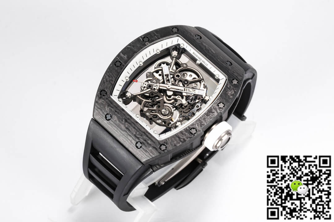 Richard Mille RM055 NTPT BBR Factory Black Rubber Strap