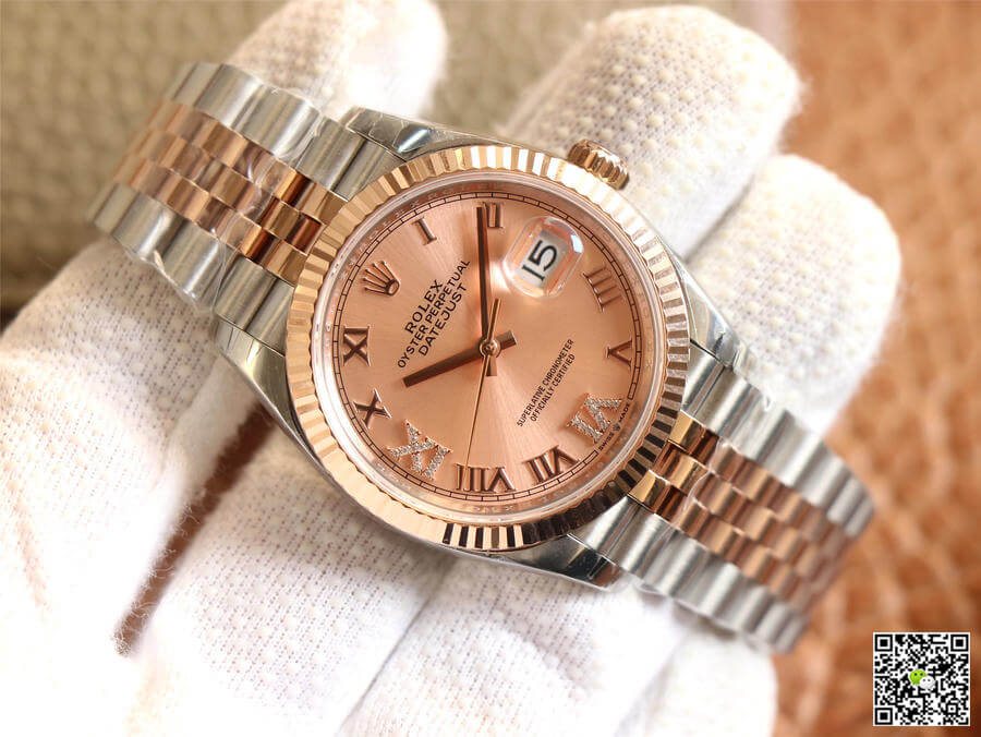 Rolex Datejust M126231-0027 EW Factory Diamonds Rose Gold Dial