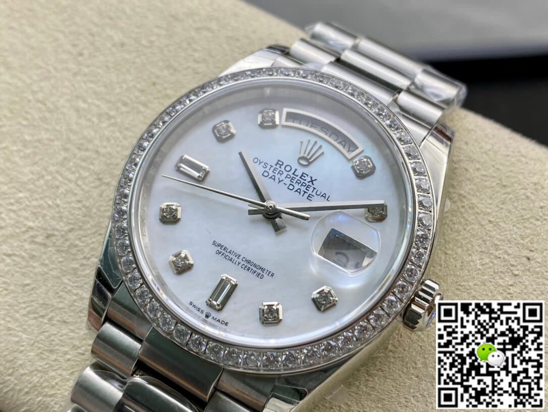 Rolex Day Date 128396TBR-0005 EW Factory Diamond-set Bezel