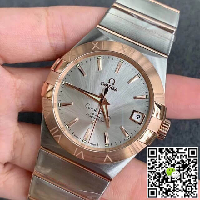 Omega Constellation 123.20.38.21.02.001 VS Factory Gold Bezel