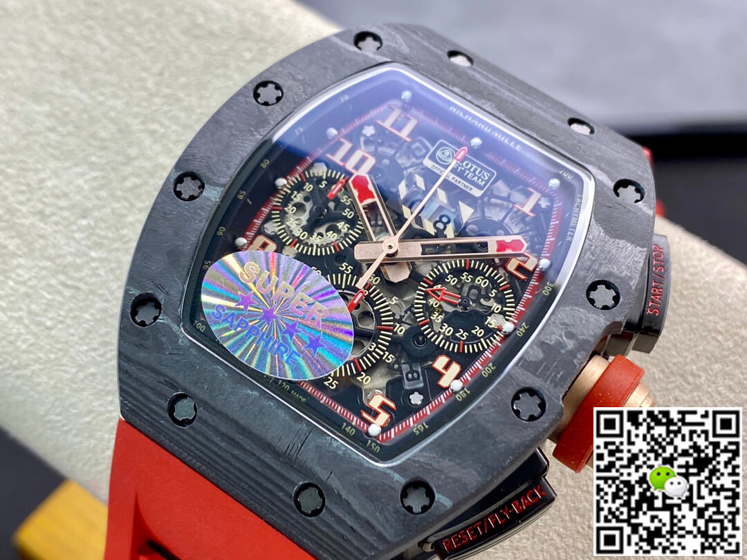 Richard Mille RM011 KV Factory V3 Red Rubber Strap