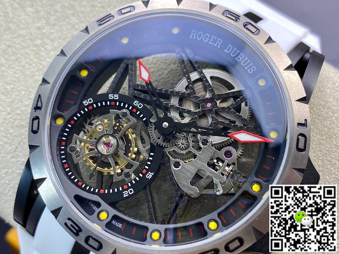 Roger Dubuis Excalibur RDDBEX0549 BBR Factory Tourbillon White Strap