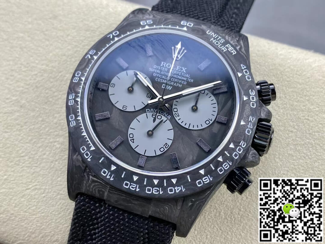 Rolex Daytona Cosmograph Diw Custom Version Noob Factory Black Strap