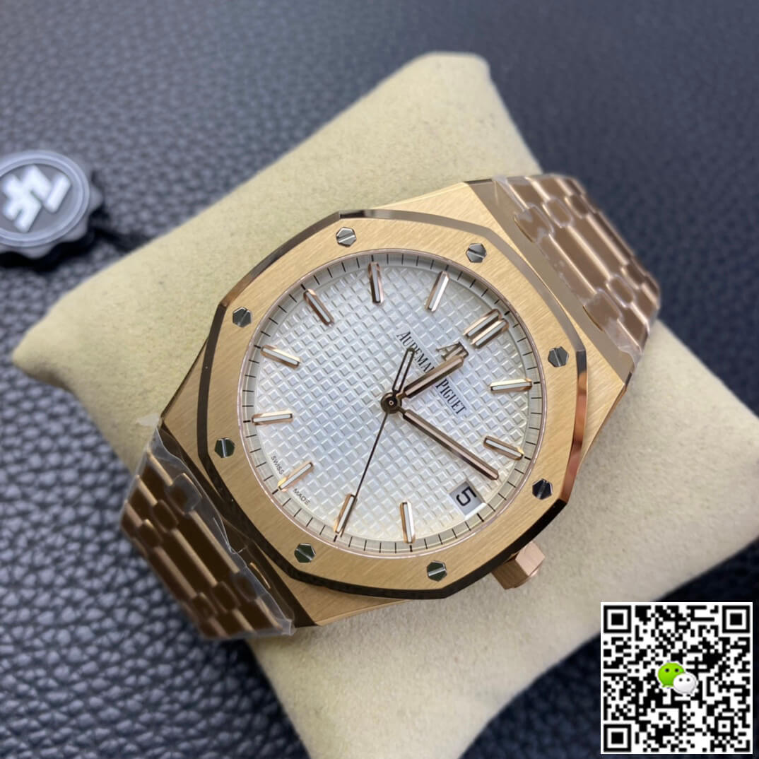 Audemars Piguet Royal Oak 15500 ZF Factory Rose Gold Version White Dial