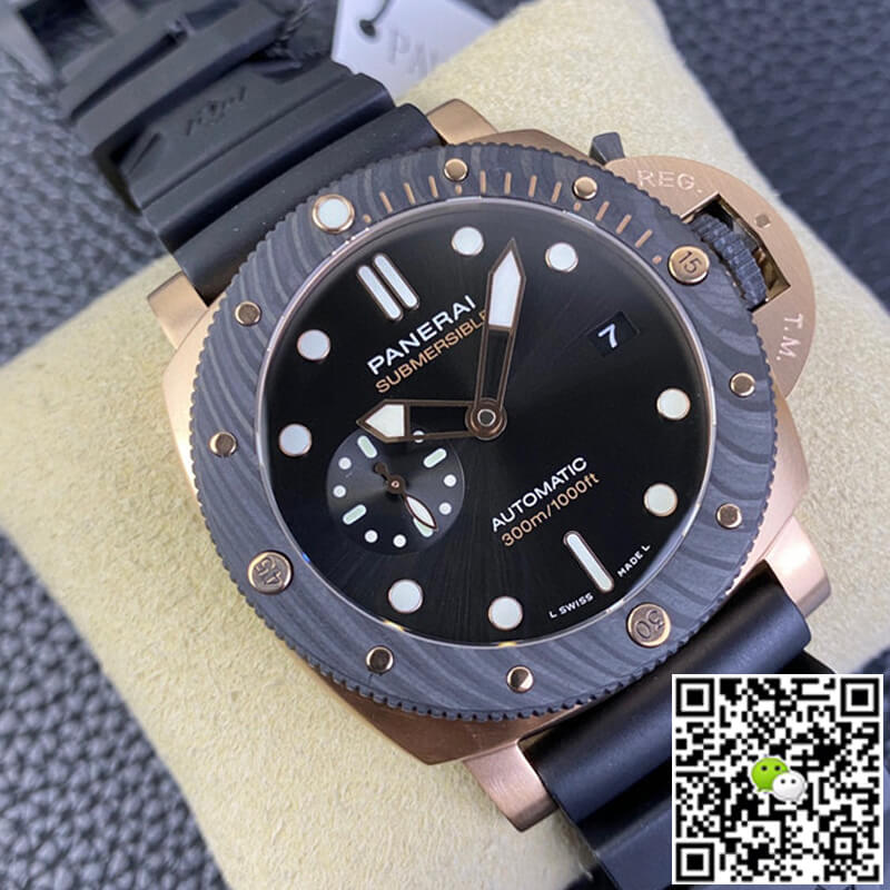 SBF Panerai Submersible PAM01070 VS Factory Carbon Fiber Bezel