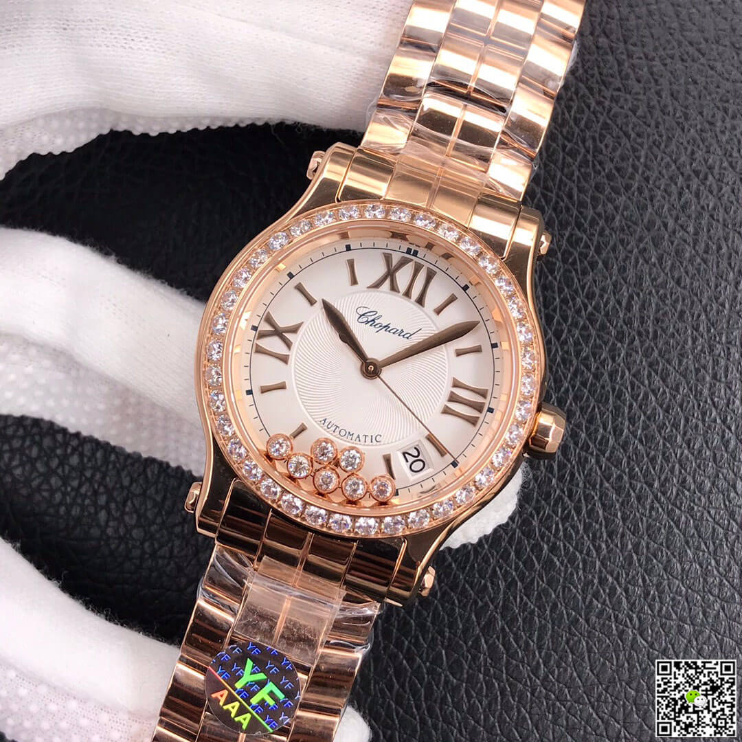 Chopard Happy Diamonds 274808-5004 YF Factory Rose Gold Silver Dial