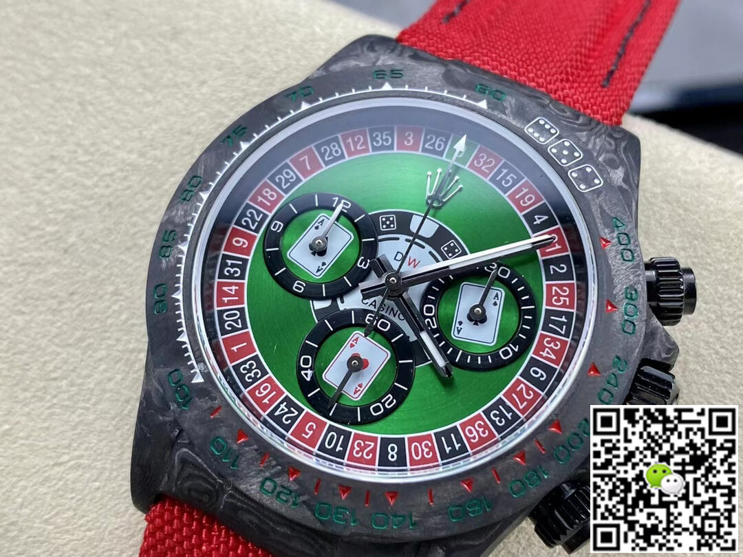 Rolex Daytona Cosmograph Carbon Fiber Diw Custom Version Noob Factory Green Dial