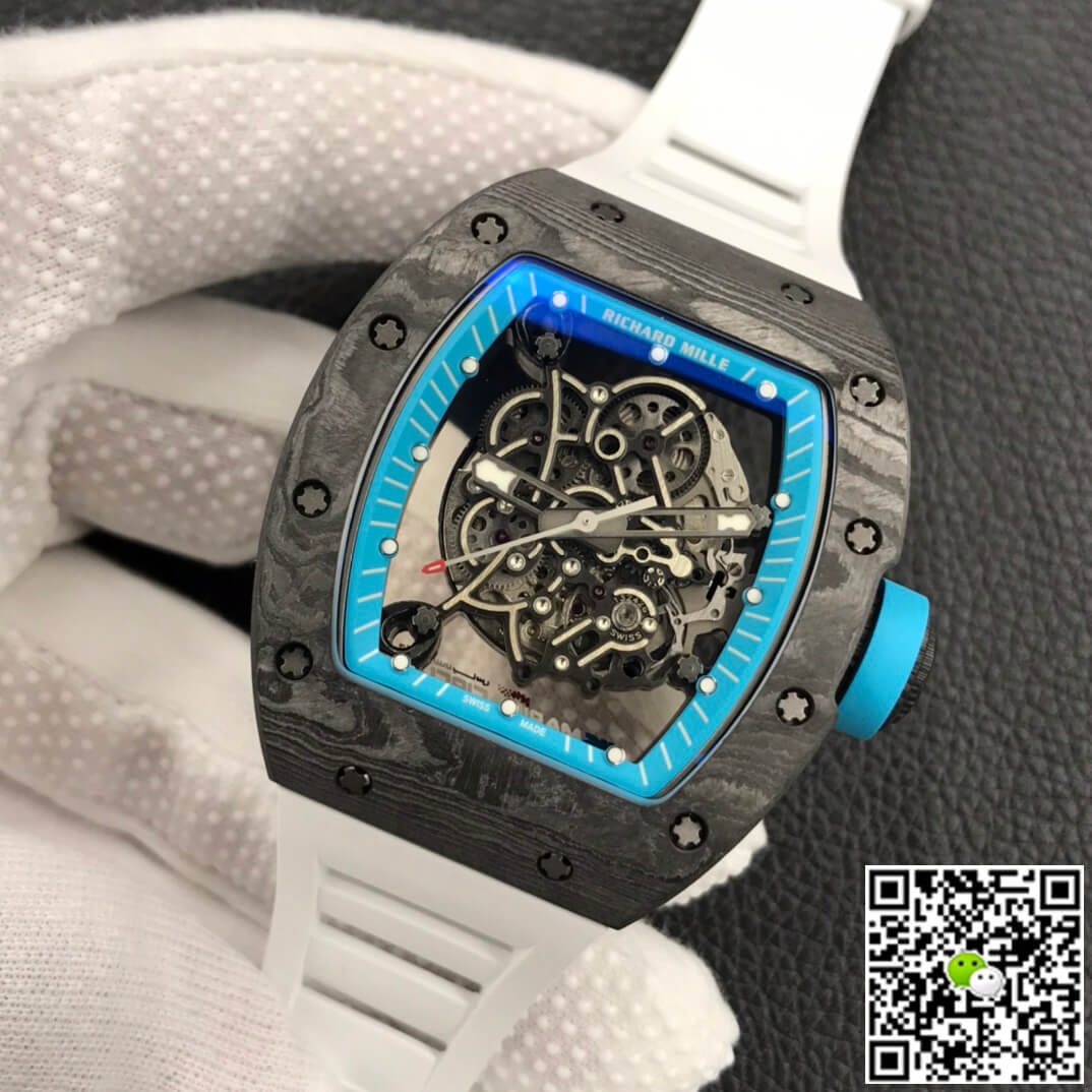 Richard Mille RM055 ZF Factory White Rubber Strap