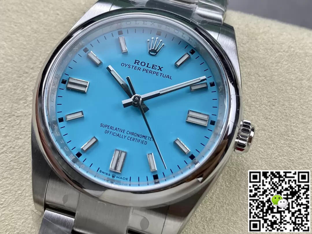 Rolex Oyster Perpetual M126000-0006 36MM Clean Factory Turquoise Blue Dial