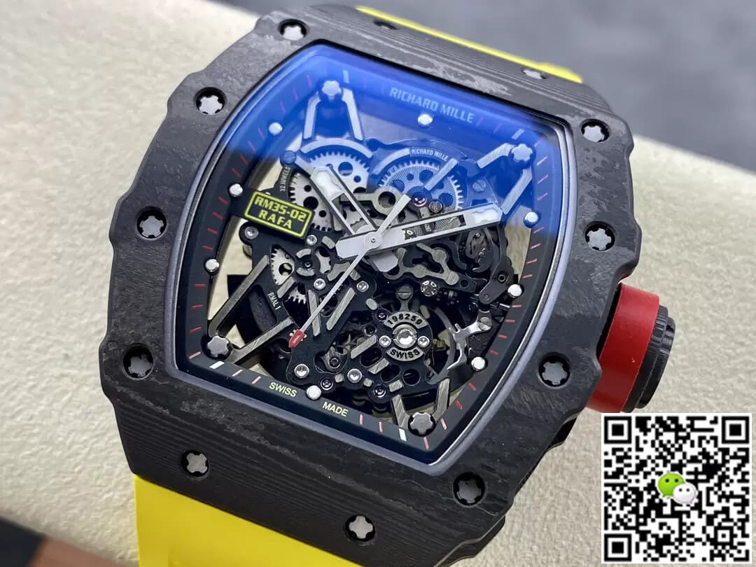 Richard Mille RM35-02 NTPT Carbon Fiber T+ Factory Yellow Rubber Strap