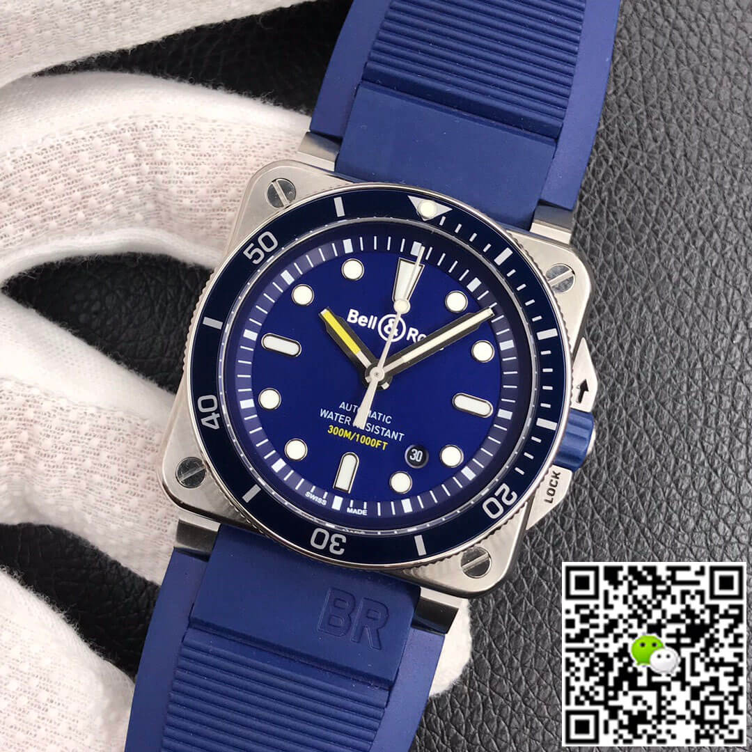 Bell & Ross BR0392-D-BU-ST/SRB Stainless Steel