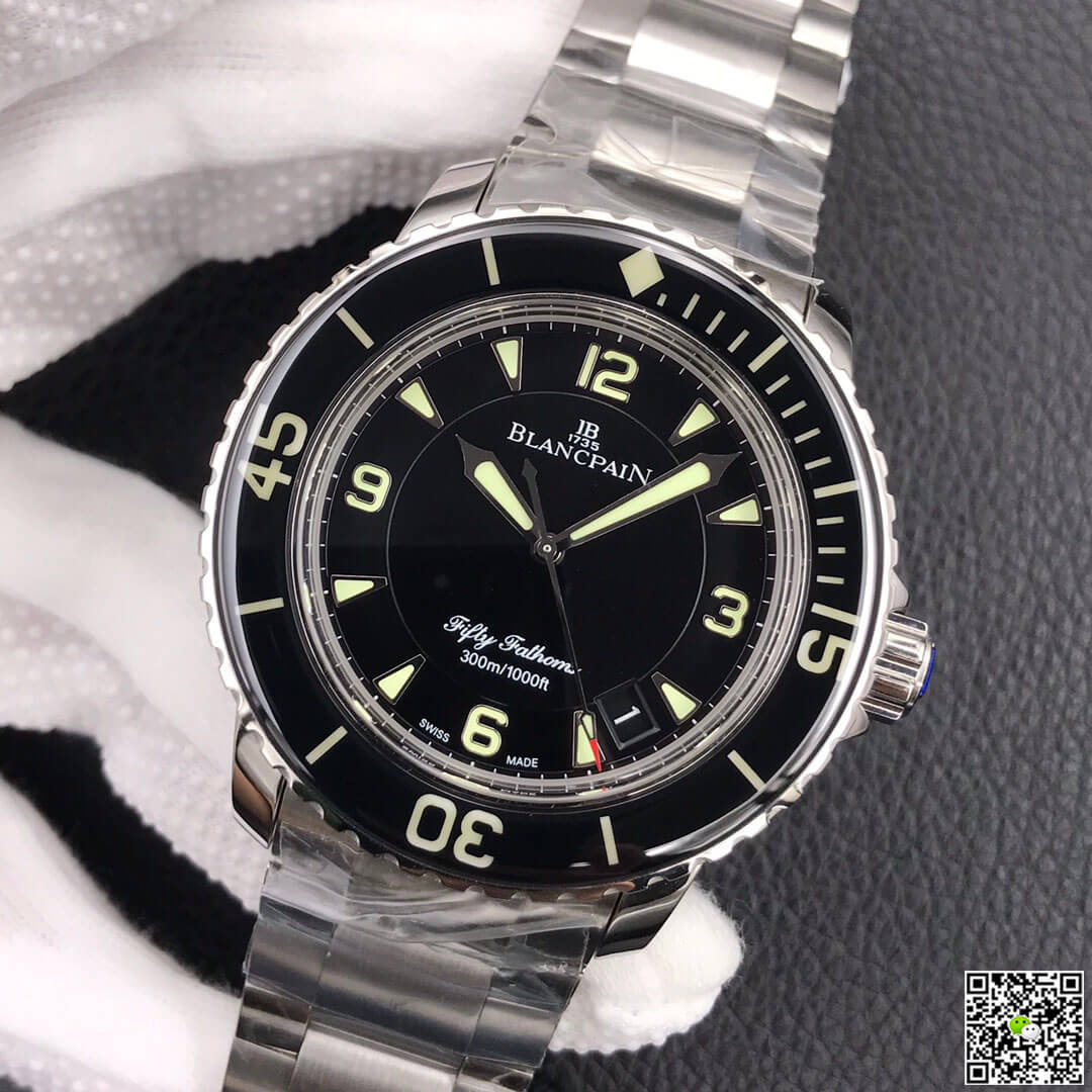 Blancpain Fifty Fathoms 5015 ZF Factory Stainless Steel Black Dial