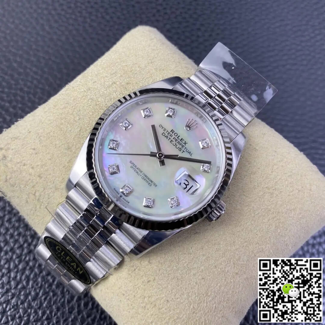 Rolex Datejust M126234-0019 36MM Clean Factory Mother-of-pearl Dial