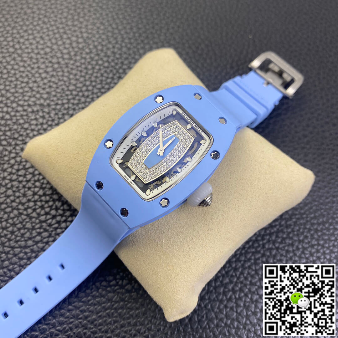 Richard Mille RM 07-01 RM Factory Blue Rubber Strap