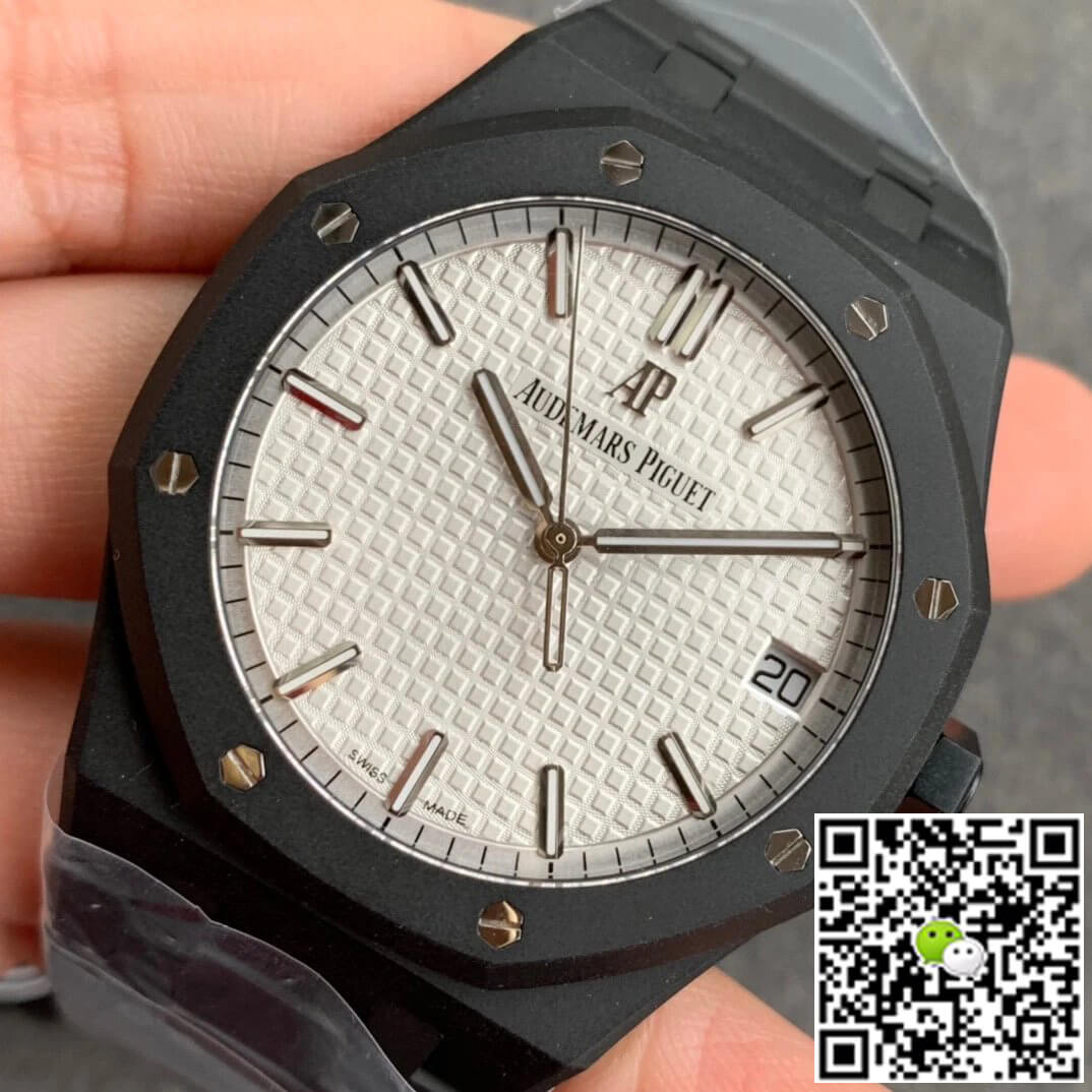 Audemars Piguet Royal Oak 15500 DLC Version ZF Factory Frosted White Dial