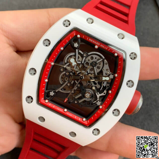Richard Mille RM055 KV Factory V2 Red Rubber Strap