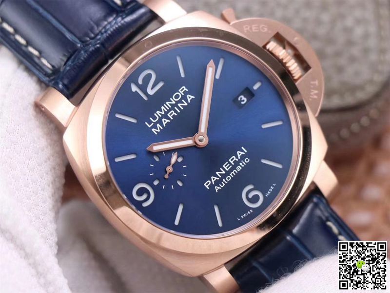 Panerai Luminor Marina Goldtech PAM01112 VS Factory Blue Dial