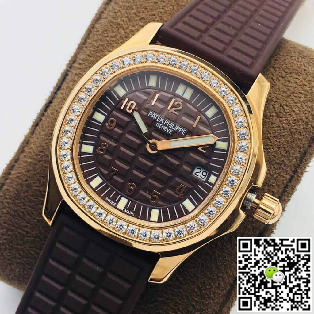 Patek Philippe Aquanaut 5067A Quartz Movement PPF Factory Rose Gold Brown Dial