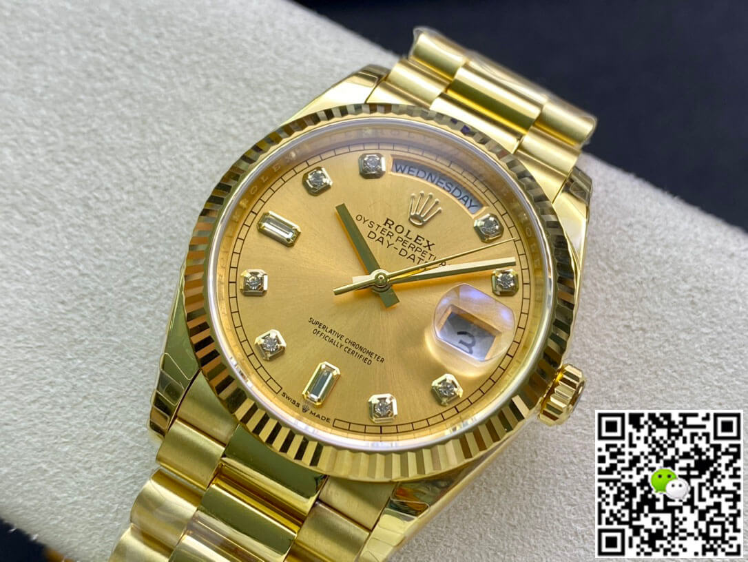 Rolex Day-Date M128238-0008 Yellow Gold EW Factory Champagne Dial