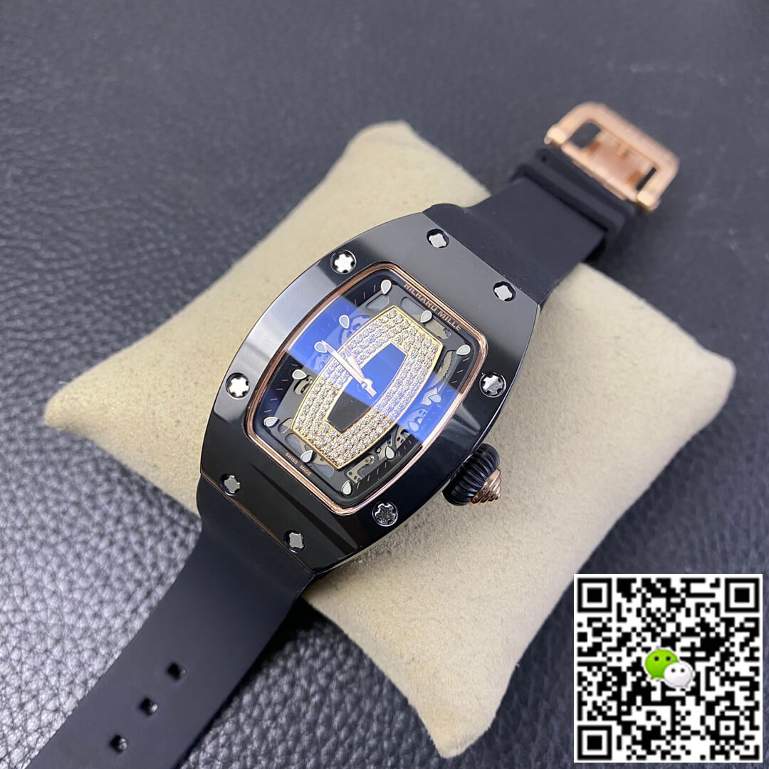Richard Mille RM 07-01 RM Factory Blue Ceramic Black Strap
