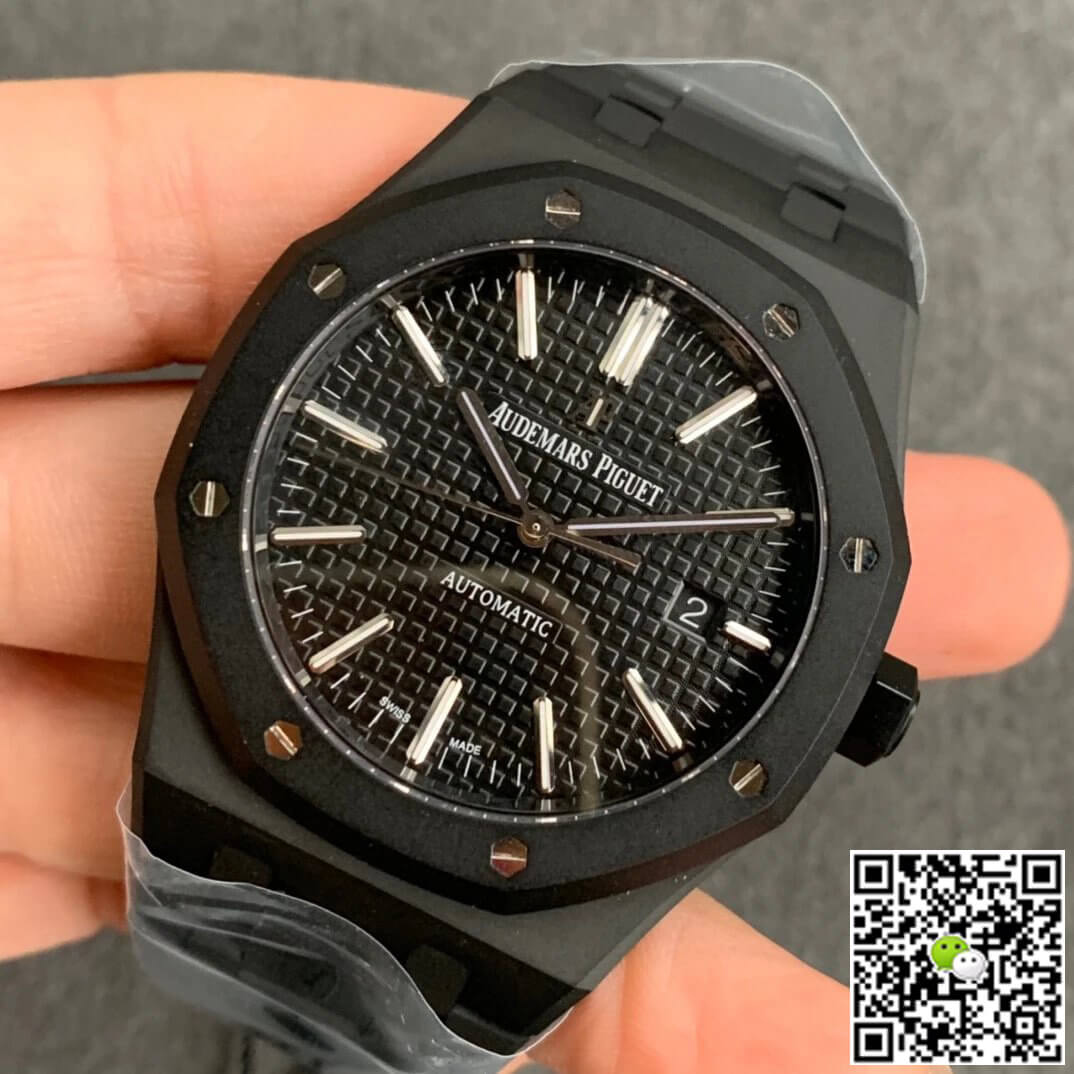 Audemars Piguet Royal Oak 15400 DLC Version ZF Factory Frosted Black Dial