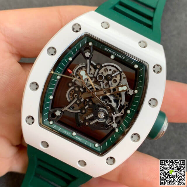 Richard Mille RM055 KV Factory V2 Green Rubber Strap