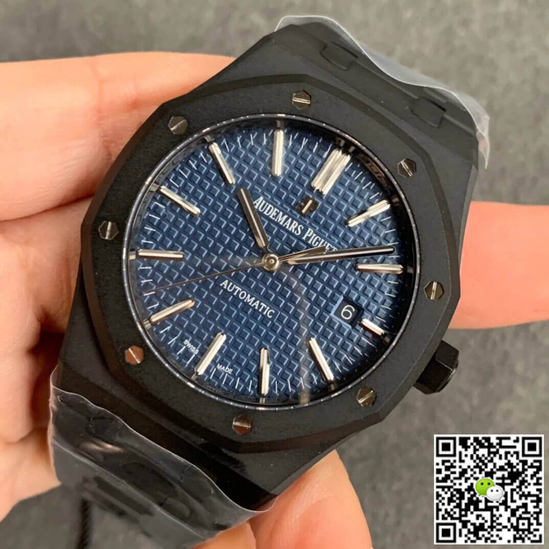 Audemars Piguet Royal Oak 15400 DLC Version ZF Factory Frosted Blue Dial