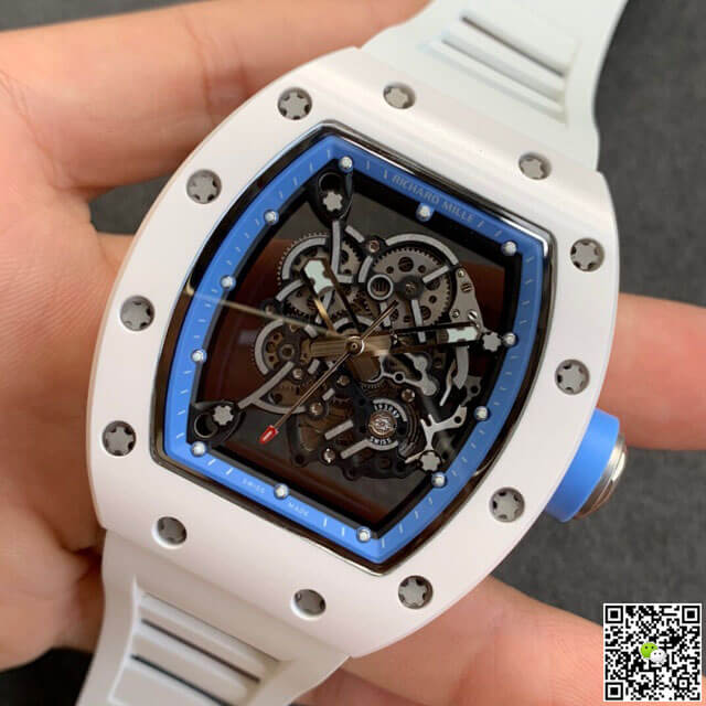 Richard Mille RM055 KV Factory V2 White Rubber Strap