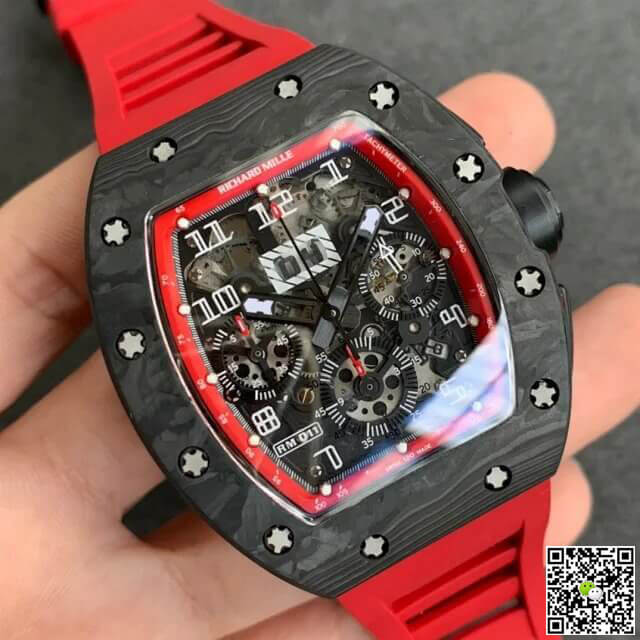 Richard Mille RM-011 KV Factory V2 Forged Carbon Case Rubber Strap