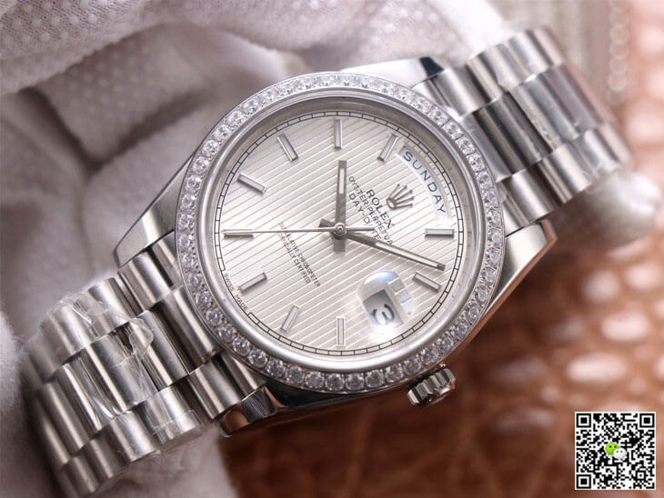 Rolex Day-Date M228349RBR-0007 EW Factory Silver Dial
